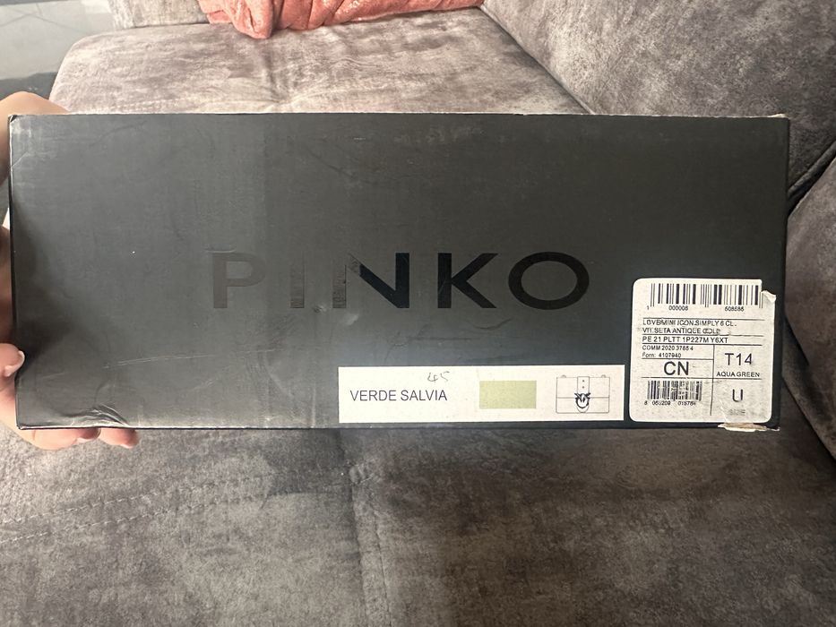 Оригинална чанта Pinko тюркоаз