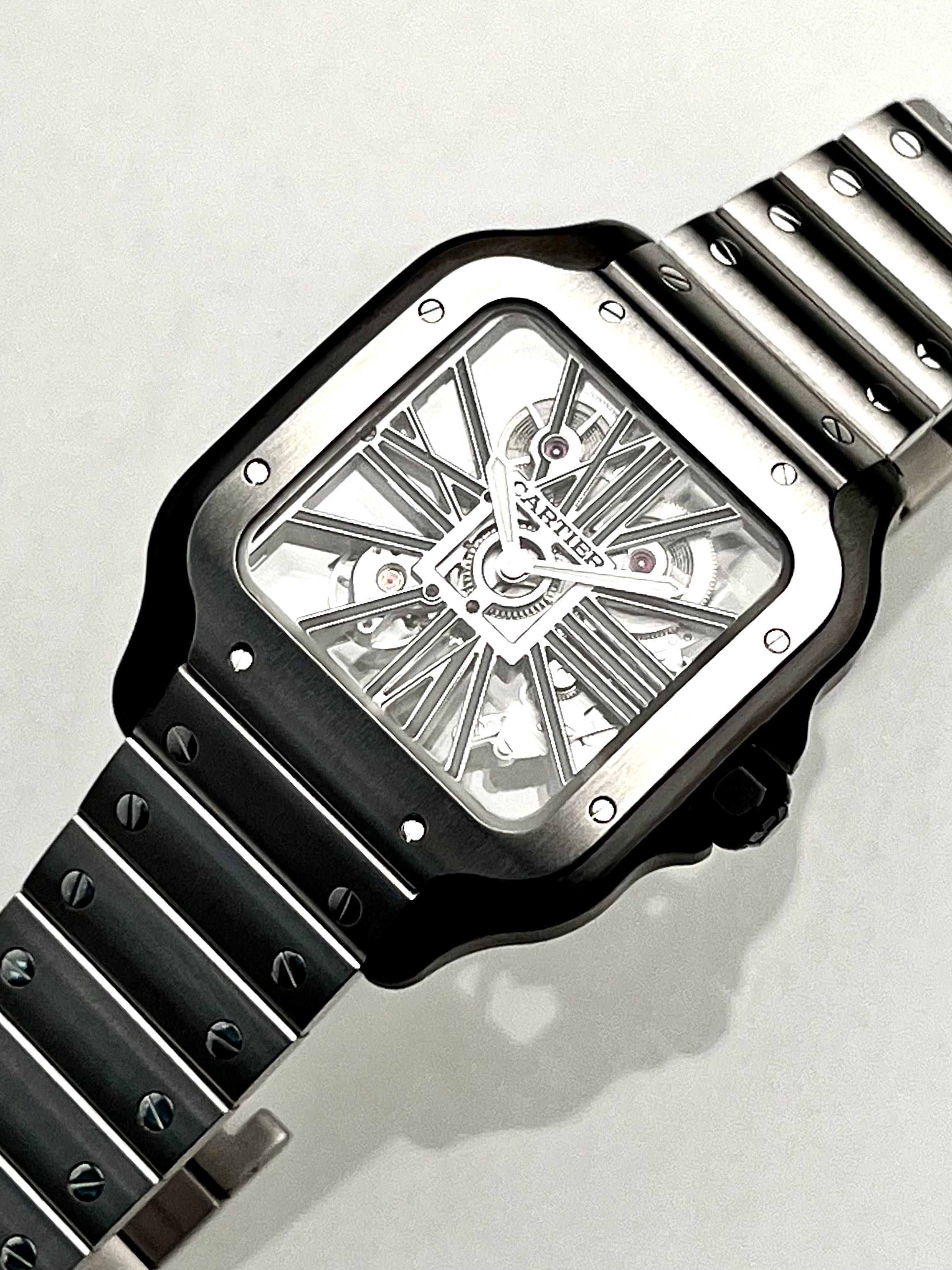 Cartier Santos De Cartier Large skeleton WHSA0027