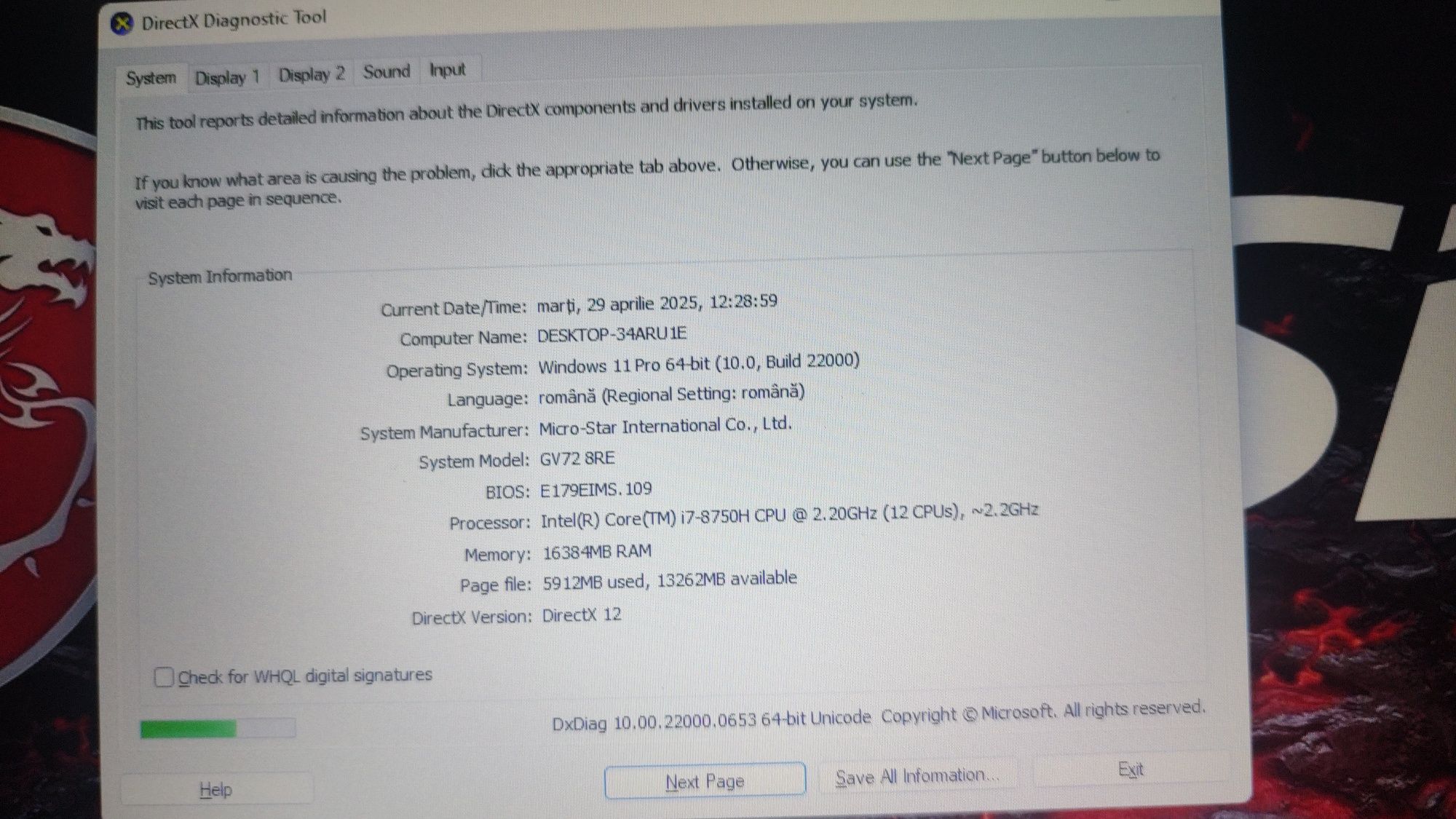 Vând laptop gaming MSI ,i7 8750h,gtx 1060 6g.