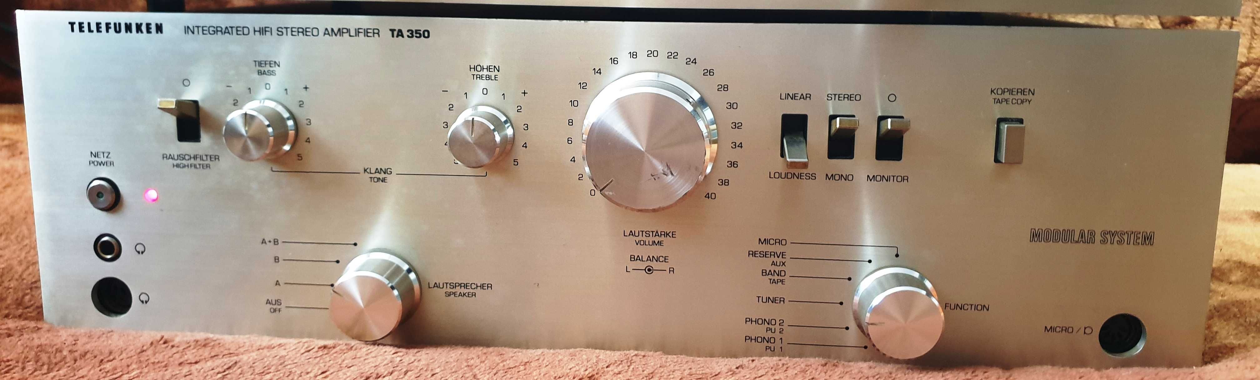 Telefunken TA-350 statie si TT-350 tuner Modular System