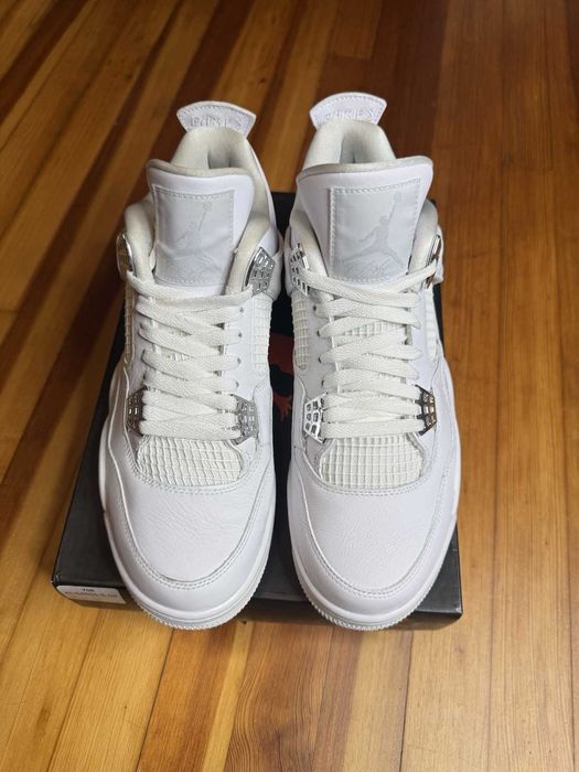 Sneakers Air Jordan 4 Pure Money Metalic Silver Ediție Limitată