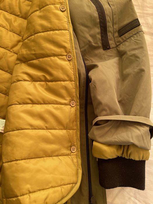 Geaca parka /cardigan  made italy +esarfa matase/zara 164cm/13-14 ani