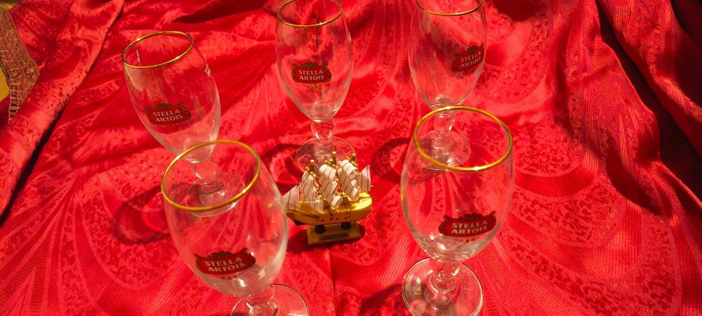 pahare cristal stela artois