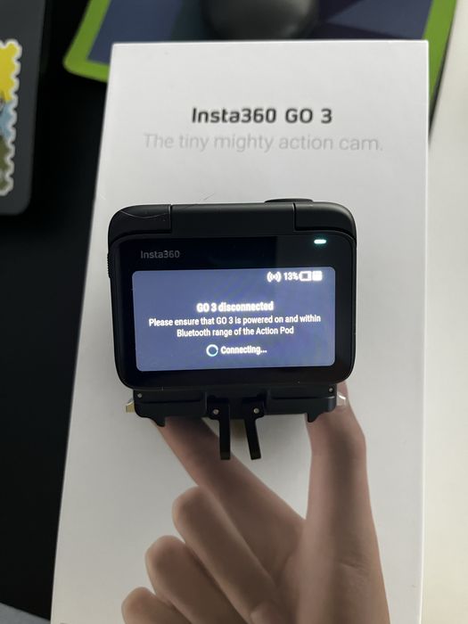 Camera Actiune Insta go3 black 128gb Garantie, Stare perfecta