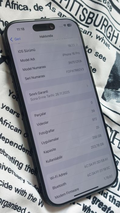 İphone 16 pro 256Gb