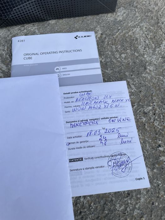 Vând Bicicletă Cube Reacțion XT Model 2025 Nouă cu acte .