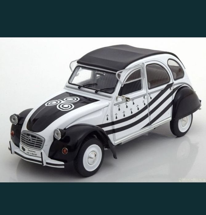Citroen 2CV6 black / white macheta auto de colectie scara 1:18