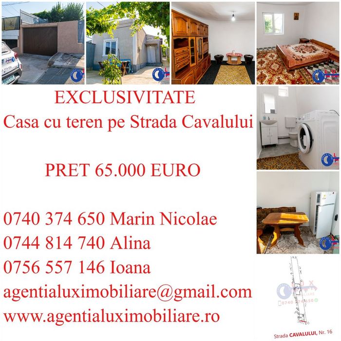 ID 6634 EXCLUSIVITATE - Casa cu teren pe Strada Cavalului