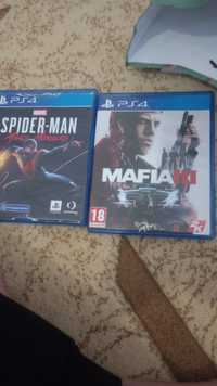 Vând jocuri ps4 spiderman și mafia