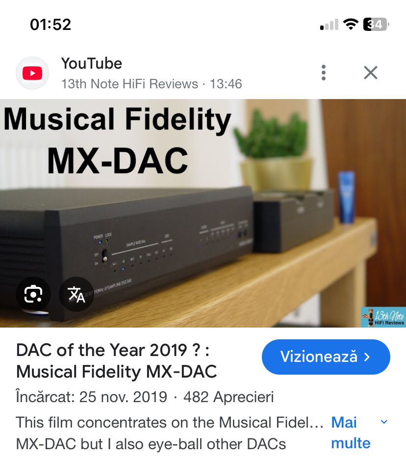 Musical Fidelity MX-DAC High-End NOU la Cutie Preț de MAGAZIN 4000 Lei