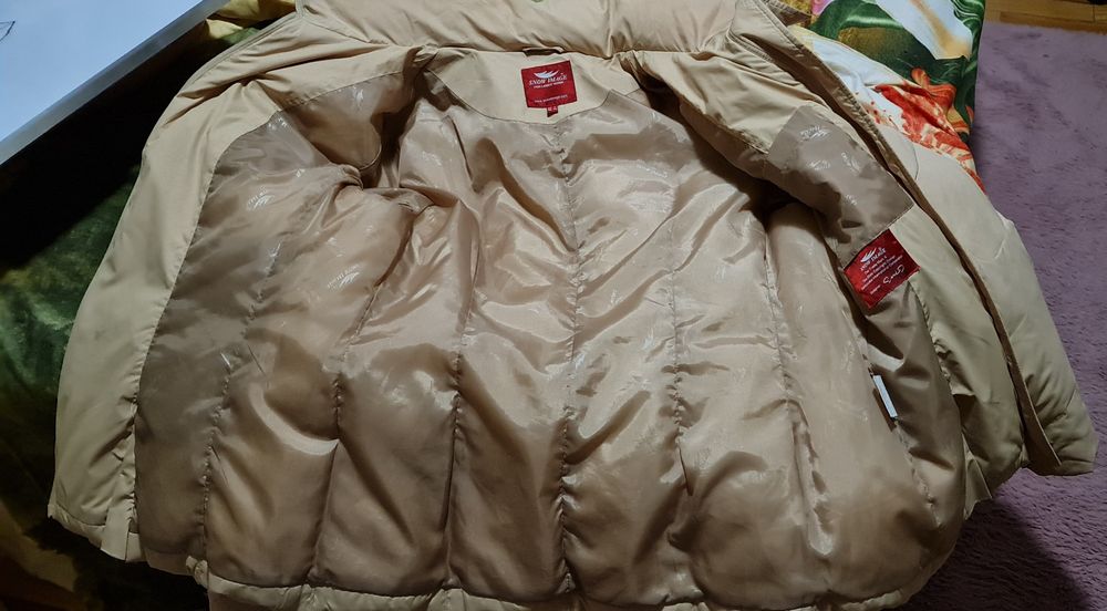 Geaca puf cu blanita de vulpe