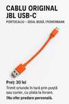 Cablul original JBL USB-C – portocaliu – ideal boxe / telefon
