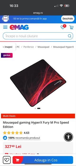 mouse pad  PROFFESIONAL hyperx