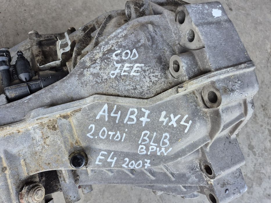 Cutie de viteze 6 trepte manuală quattro audi a4 b7 2.0tdi cod JEE