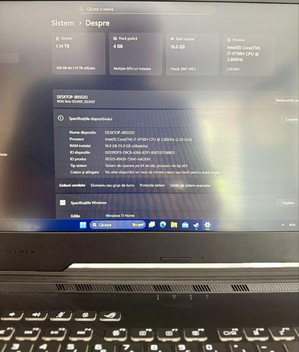 *ATS GSM**Asus ROG STRIX G531G / Garantie