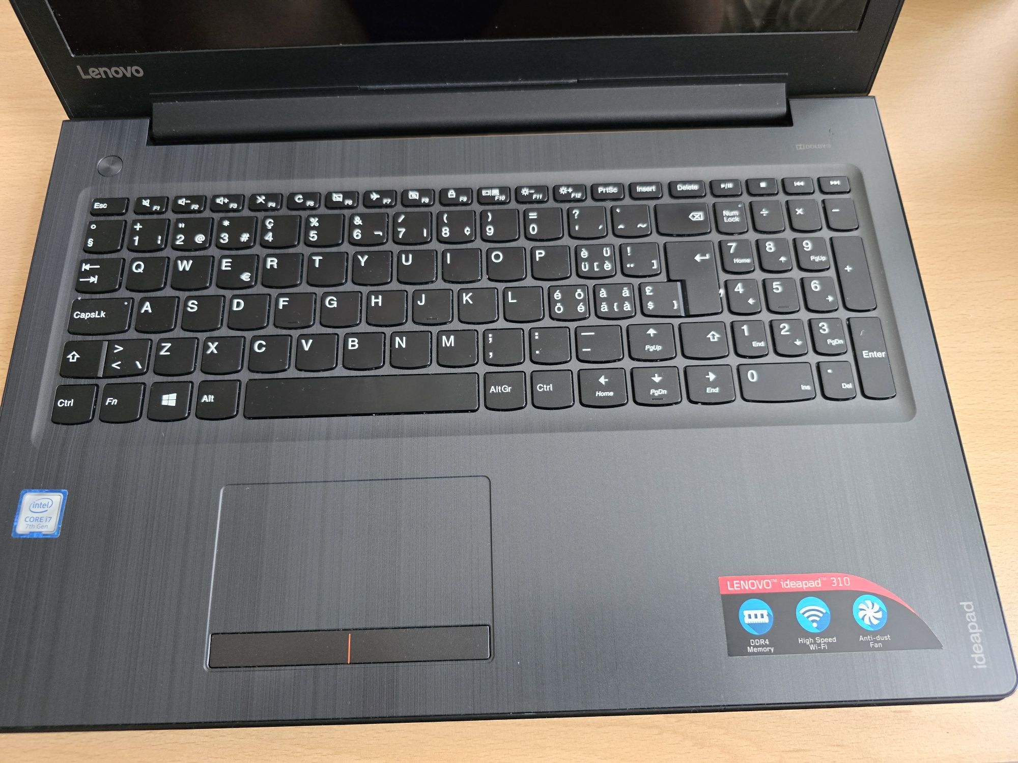 Vand Laptop Lenovo Ideapad 310 15,6" I7 gen 7 1Tb 4GDDR4
