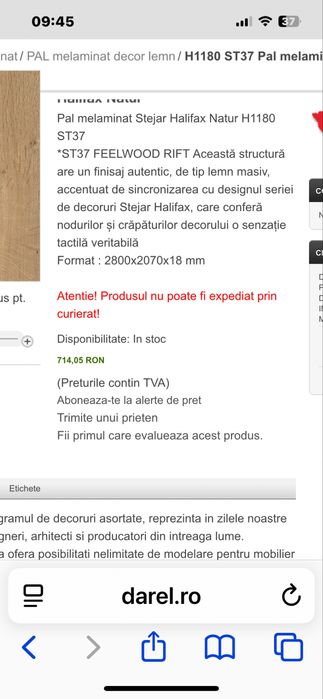 masa bucatarie pal egger darel has 1180