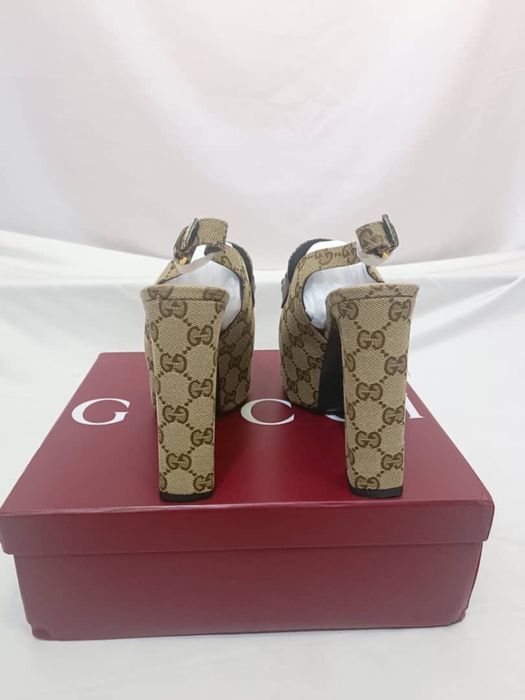 Дамски обувки с висок ток на платформа Gucci