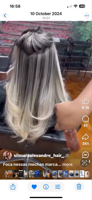 100% Естествена коса без примеси- високо качество. 150 гр. 55 см.