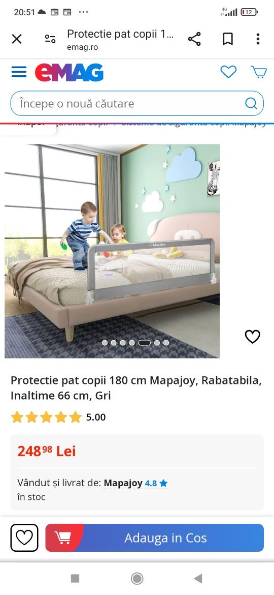 Balustradă pat copii