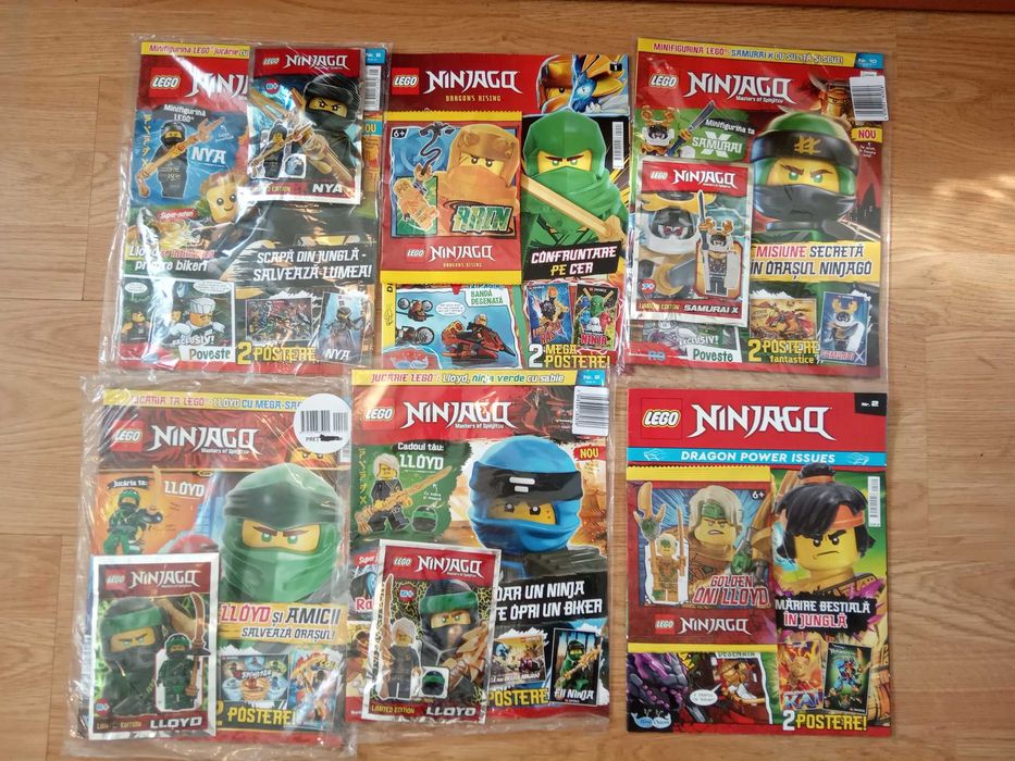 Lego Ninjago seturi mici (foil bags) cu reviste, noi, sigilate