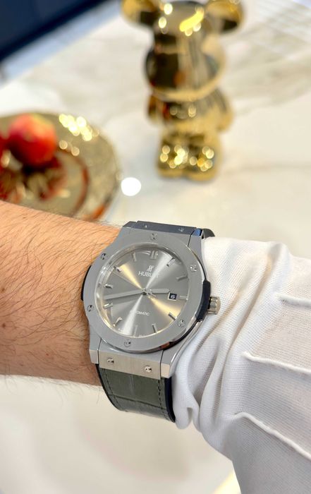 hb classic fusion 42mm сребристо/зелено