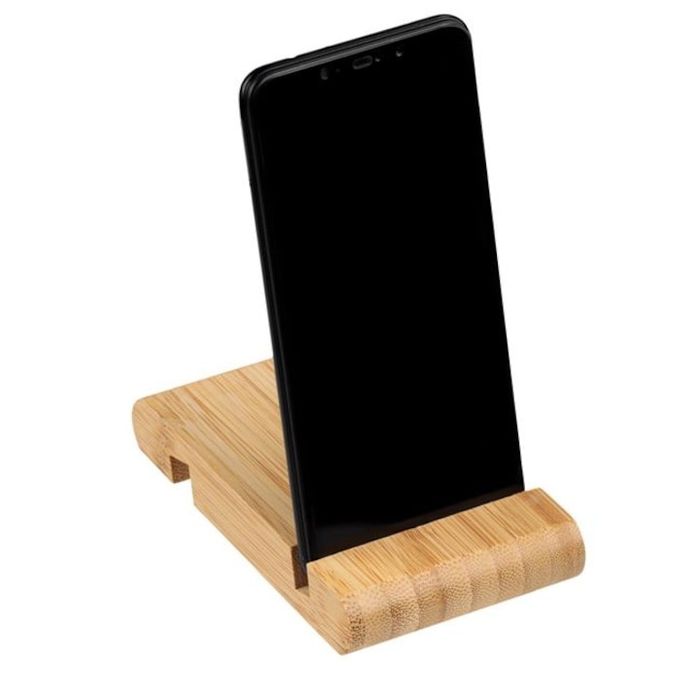 Suport telefon din lemn , suport telefon tabelta birou / bambus