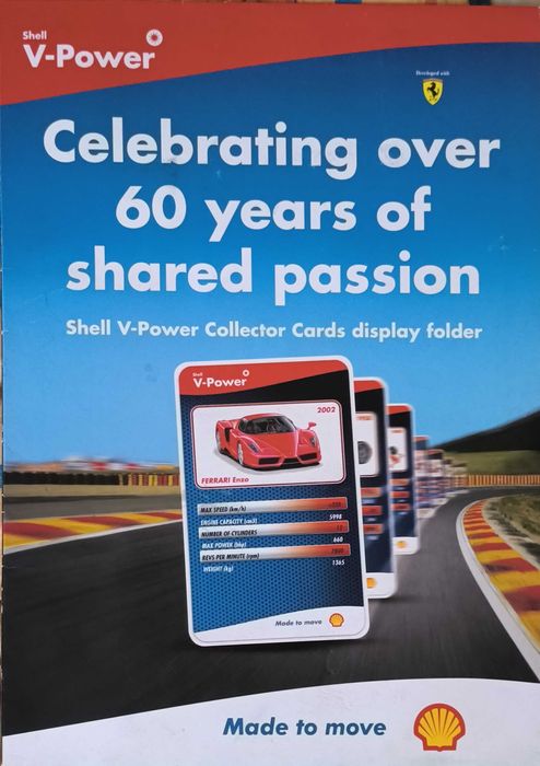Ferrari 60 годишнина - албум карти Shell (колекционерски)