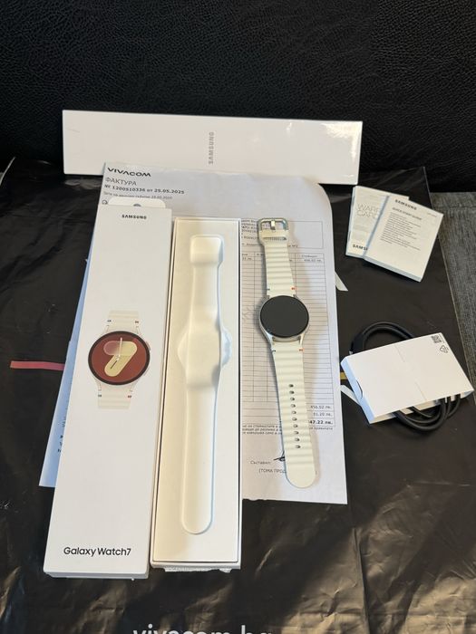 КАТО НОВ 40mm Samsung watch 7 BT Vivacom Гаранция 2026 Cream