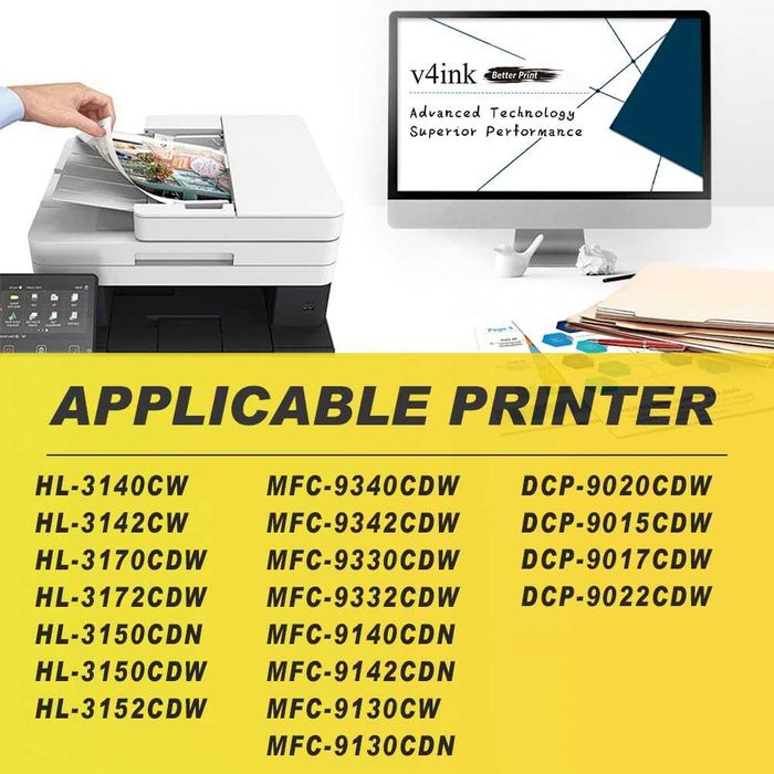 set 4 buc. Compatibil cu toner Brother TN-241 TN-245 pentru imprimante