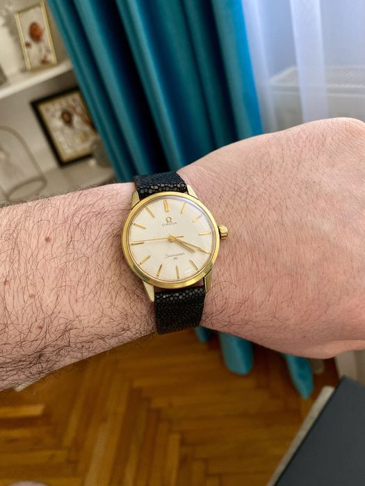 Ceas Omega Seamaster 30 ,Cadran LINEN ,placat aur 40 microni