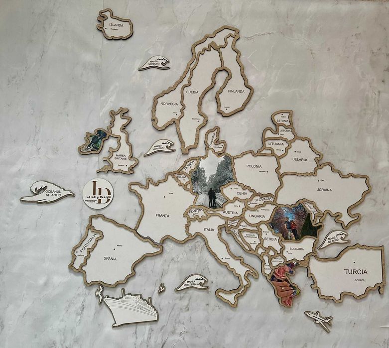 Harta Amintirilor Europa – Ramă Foto