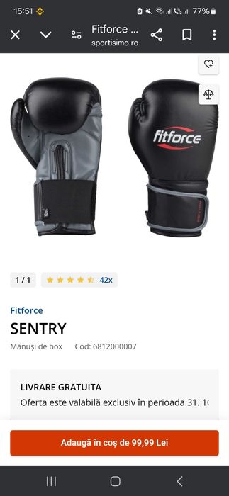 Mănuși de box Fitforce Sentry