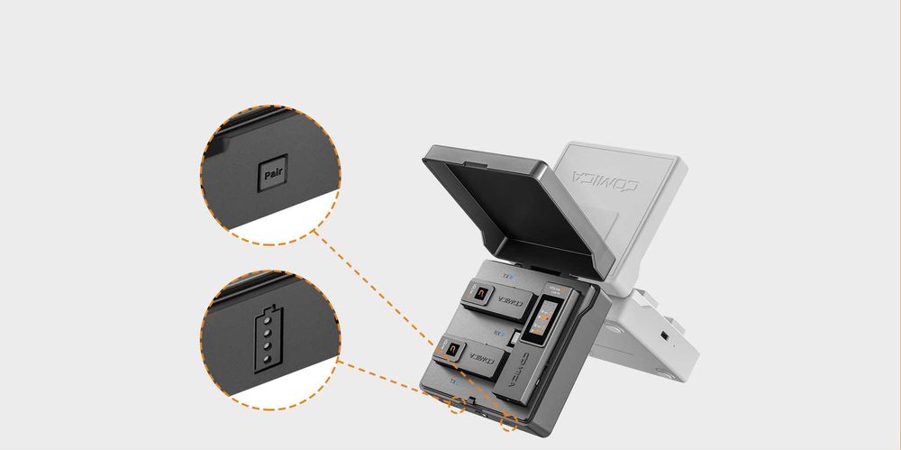 Microfon dual tip lavaliera USB C,CoMica VD life 10,2,4G,negru,sigilat