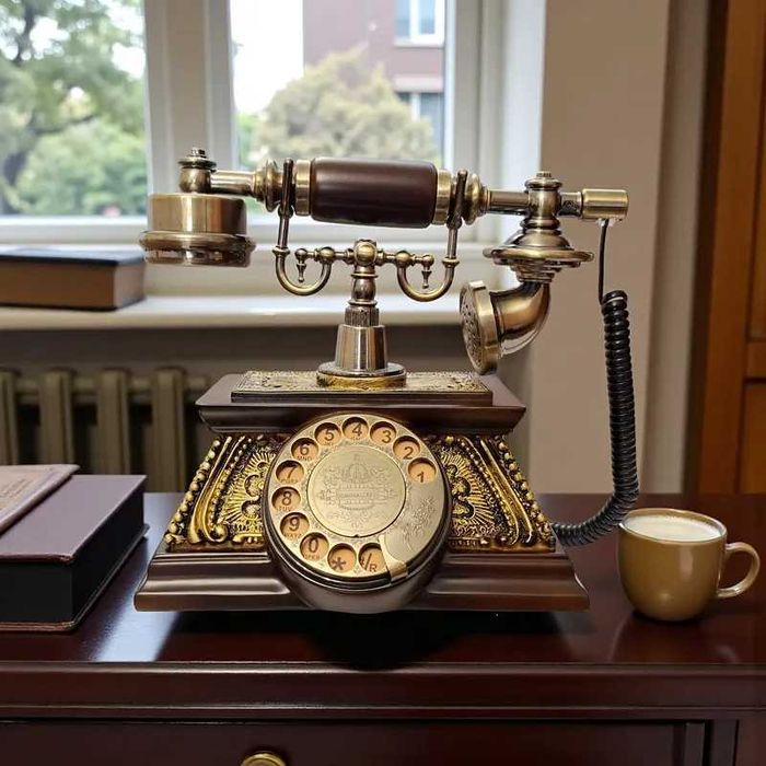 декоративный телефон в антикварном стиле