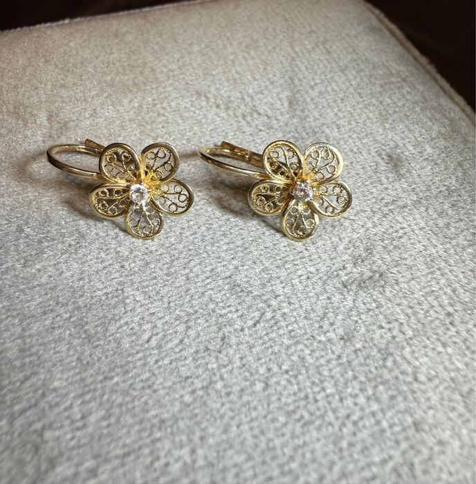 Cercei din aur in stare perfecta 14 karate de la Splendor