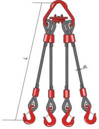 Паук канатный cтроп канатный четырехветвевой 4СК