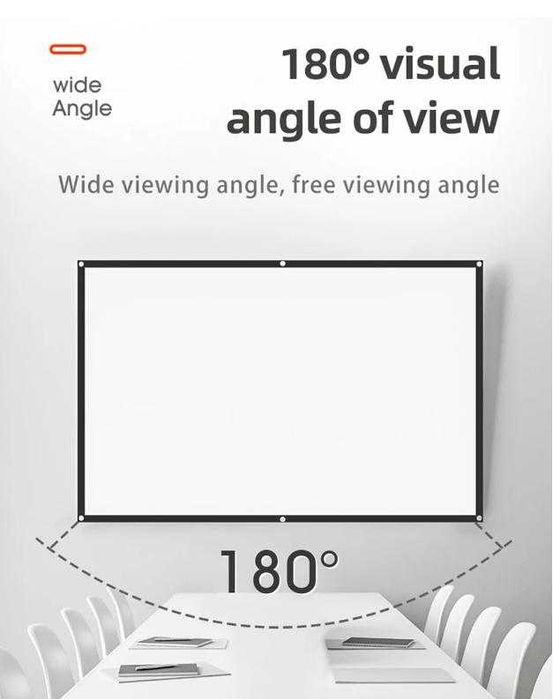 16:9 AntiLight 3D Прожекционен Екран 160° Проекторно Платно Проектор