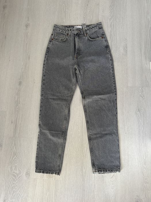 Дънки Mom fit сиви Zara