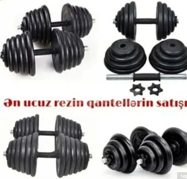 Разглобяеми гумени дъмбели 2 х 20 кг