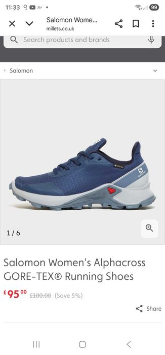 Salomon AlphaCross Gore-tex  37 1/3