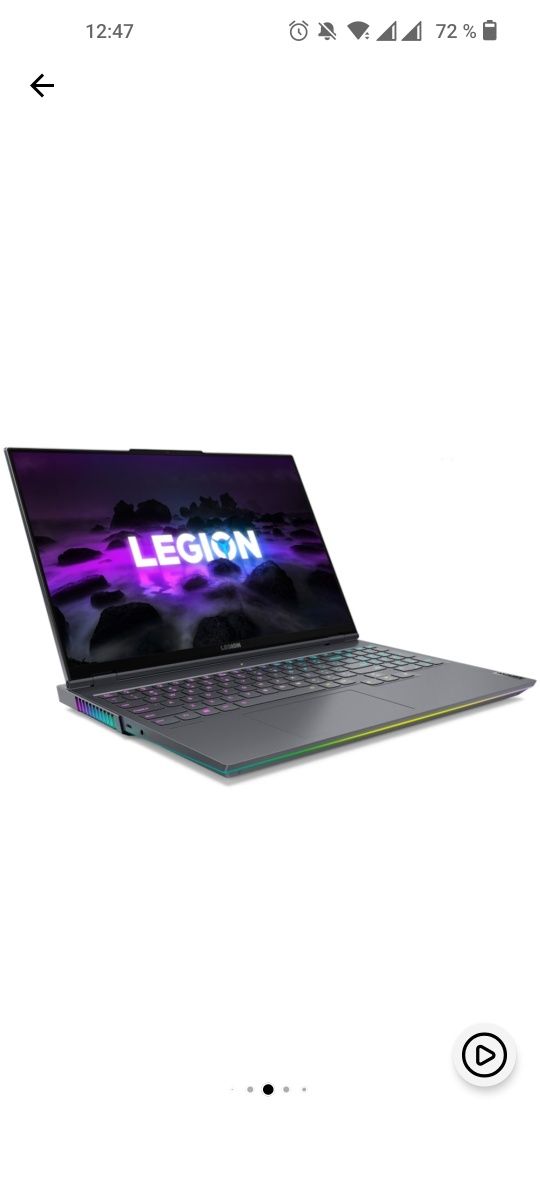 Laptop Lenovo legion 7 rtx3080 Ryzen 9