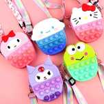 Детска чанта попит антистрес, Играчка Pop it bag, силикон