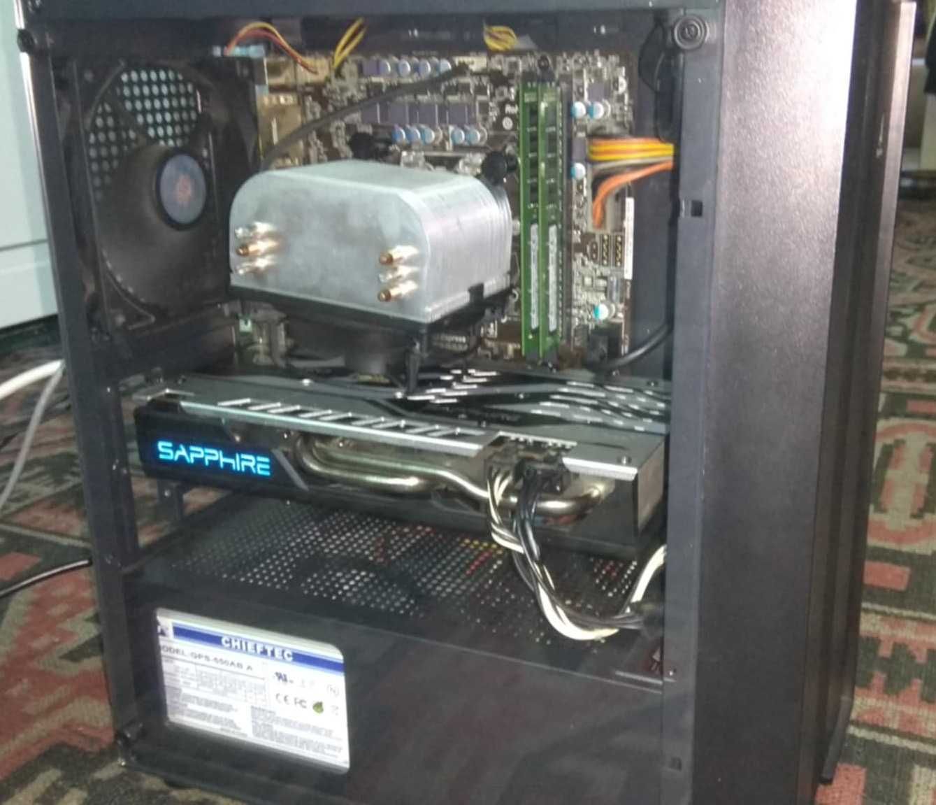 ГеймингPC XeonE31280/4с/8т/RX570-4gb/16gbDDR3/128ssd/500hdd/550PSU