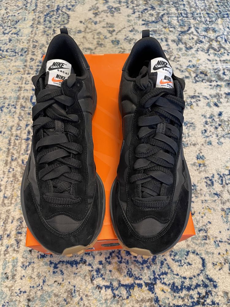 Nike Vaporwaffle Sacai Black Gum 45
