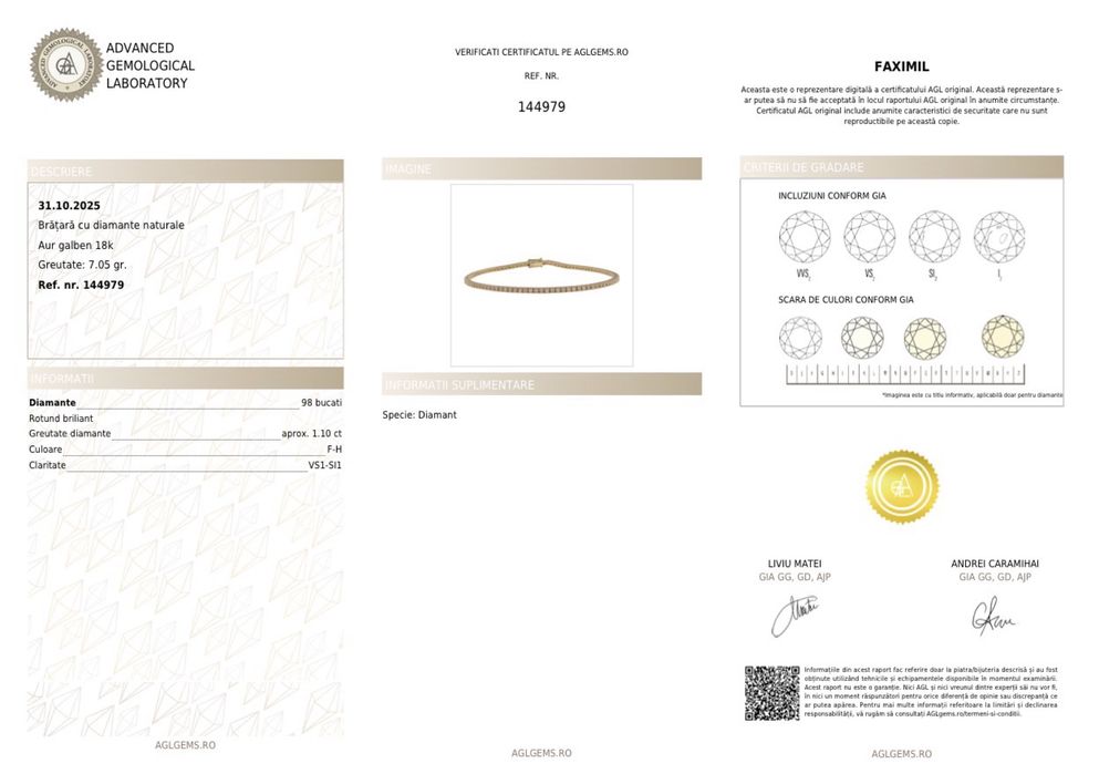 Bratari Diamante aur 18k Alb,Galben,Roz