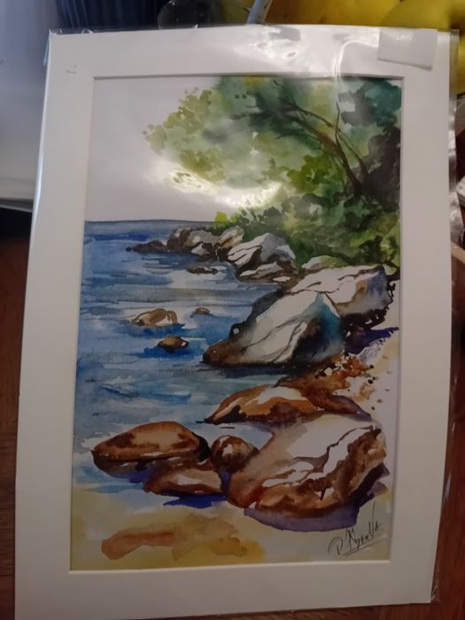 Серия акварельных пейзажей 21х30 в паспарту