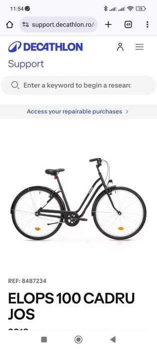 Bicicleta oras Elops 100  NEFOLOSITA