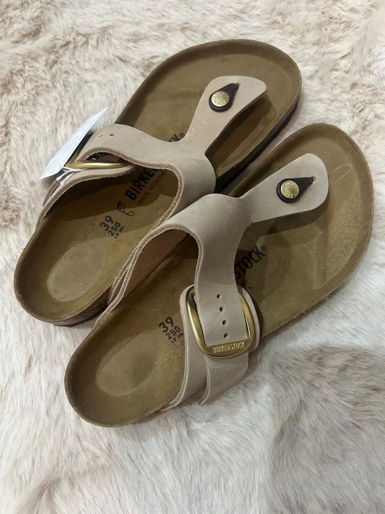 Slapi Giza Big Buckle Piele Nubuck