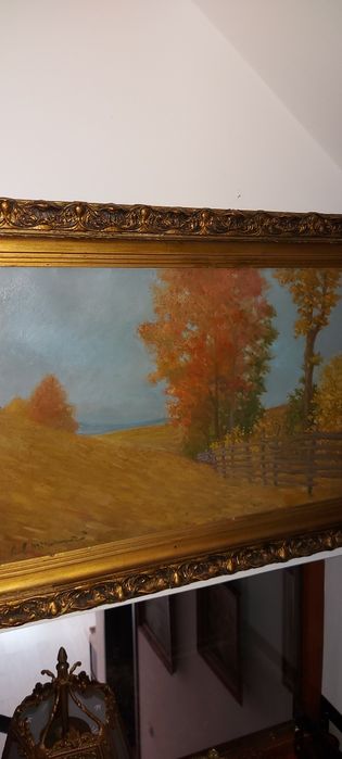 Tablou vechi, ulei, semnat, autor cotat.